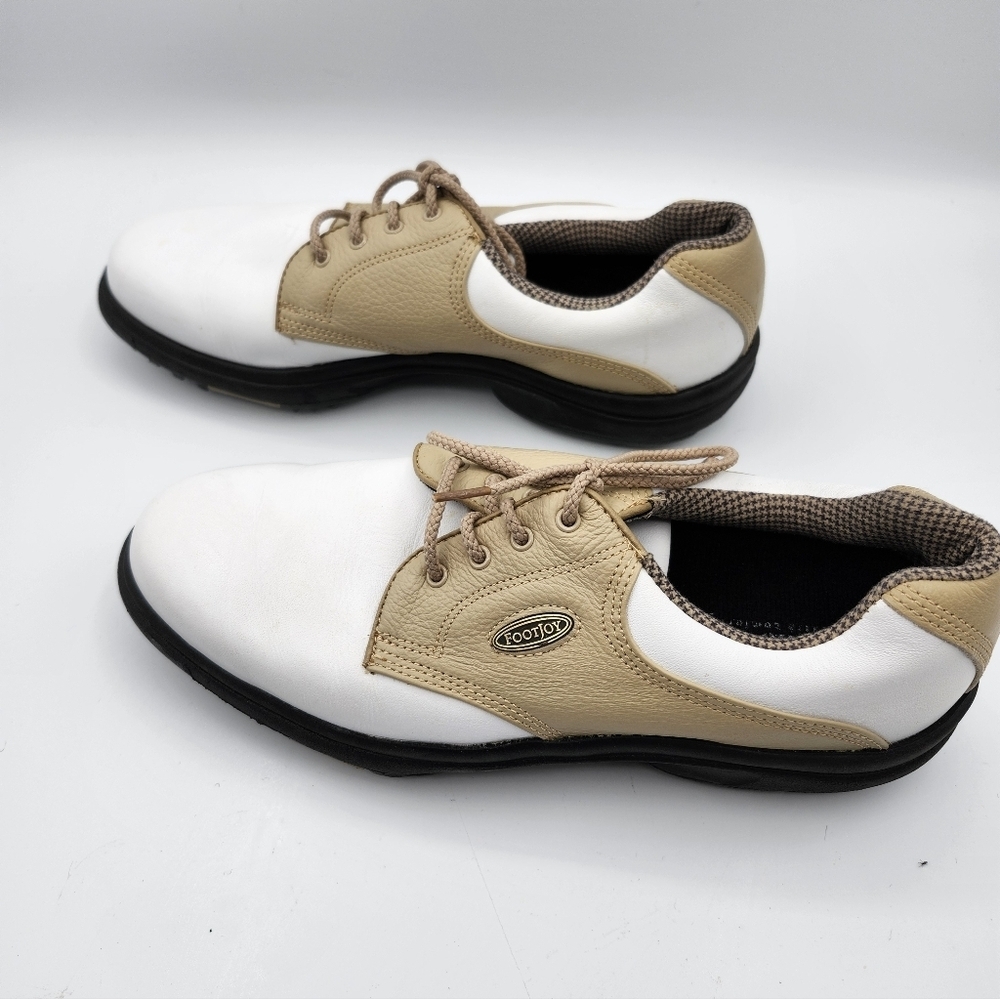FootJoy Women’s eComfort White Beige Oxford Golf Shoes Size 8 - Picture 5 of 7